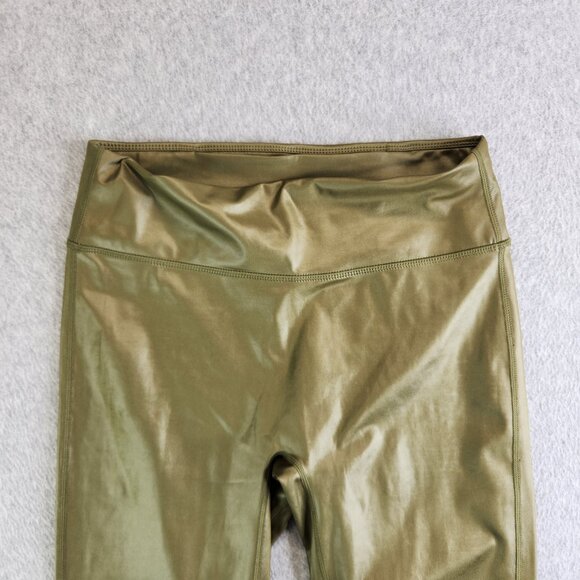Fabletics Leggings Womens L Dark Moss Shine Anywhere Motion 365 High Waisted - Picture 2 of 14